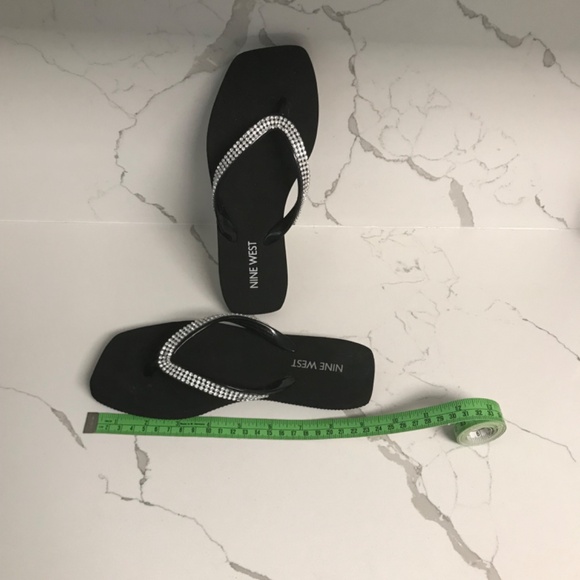 Flip flop Thong Sandals Nine West Black Rhinestones US 6 - Picture 5 of 5